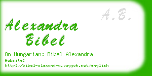 alexandra bibel business card